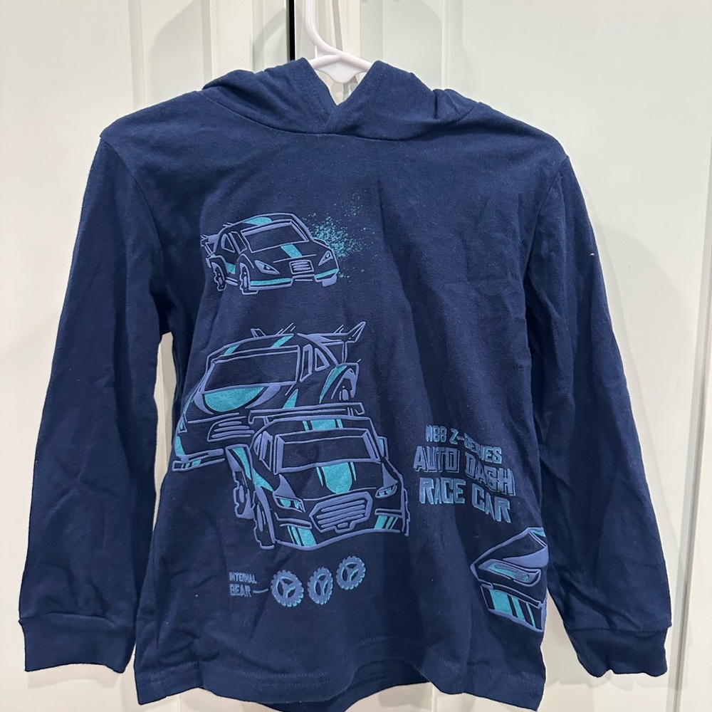 Carter's Navy Blue Lightweight Graphic Hoodie- sz 4T